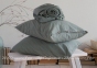 Однотонная простынь на резинке 160x200+30 с наволочками 50х70 La Modno Stonewashed French Green 0