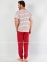 Пижама мужская футболка со штанами Gazzaz 1040510467 бордовый 3