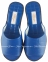 Кожаные женские открытые тапочки Pellagio 5641 синие 4