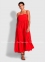 Длинное летнее платье на бретелях Seafolly 54663-DR mandarine red 0