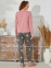 Трикотажная женская пижама свитшот с штанами Sevim 14970 0