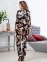 Женская атласная пижама брюки с рубашкой Mia-Amore Версаче Голд 9926 0