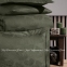 Жаккардовое постельное белье First Choice Nichol dark green евро 0