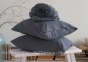 Однотонная простынь на резинке 160x200+30 с наволочками 50х70 La Modno Stonewashed Anthracite 0
