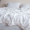 Однотонное постельное белье из вареного хлопка La Modno White семейное 1