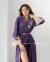 Длинный велюровый халат Suavite Мариэль фиолетовый 1