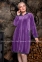 Женский велюровый халат на молнии Cocoon E20-1950 лиловый 2