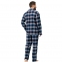 Мужская теплая фланелевая пижама на пуговицах Key МNS 431 3