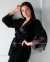 Короткий халат с кружевом Felena 238 Black Onyx 0
