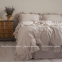 Однотонное постельное белье из вареного хлопка Limasso Natural Exclusive cream семейное 3
