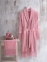 Набор женский халат с кружевом и полотенце Marie Claire Valerie pink 1