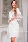 Короткий белый шелковый халат Mia-Amore Белый Лебедь 3553 0
