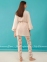 Комплект женский из вискозы штаны футболка и халат Feyza 4041-В пудра 0