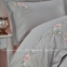 Сатиновое постельное белье с вышивкой Dantela Vita Ruya grey евро 7