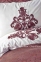 Набор постельное белье с покрывалом Karaca Home Diana Bordo евро бордовый 0