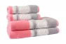 Махровое полотенце Hobby Nazende 50X90 Розовый/Серый (8698499313828) 0