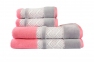 Махровое полотенце Hobby Nazende 70X140 Розовый/Серый (8698499313835) 0