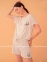 Женский трикотажный комплект из шорт и футболки Feyza 4019 бежевый 1