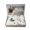 Сатиновое постельное белье с бабочками Maison Dor Butterfly Valley blue евро 1