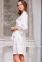 Короткий белый шелковый халат Mia-Amore Белый Лебедь 3553 1