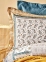 Набор постельное белье с покрывалом + плед Karaca Home Maryam Petrol 2020-1 евро изумруд 1