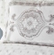 Набор постельное белье с пледом Karaca Home Arlen Gri евро серый 1