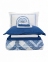 Набор постельное белье с покрывалом + плед Karaca Home Levni Mavi 2020-1 евро синий 2