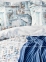 Набор постельное белье с пледом Karaca Home Vella Mavi 2020-1 евро голубой 3