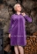 Женский велюровый халат на молнии Cocoon E20-1950 лиловый 0