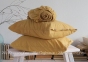 Однотонная простынь на резинке 180x200+30 с наволочками 50х70 La Modno Stonewashed Golden Yellow 0