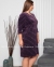 Женский велюровый халат на молнии Cocoon E20-2030 лиловый 1