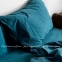 Однотонное постельное белье из вареного хлопка La Modno Blue евро 4