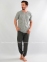 Пижама мужская футболка со штанами Gazzaz 1040143128 серая 3