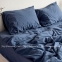 Однотонное постельное белье из вареного хлопка La Modno Dark Blueberry семейное 2