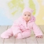 Детский велюровый комбинезон Модный карапуз с шапочкой розовый 1