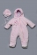 Детский велюровый комбинезон Модный карапуз с шапочкой розовый 2