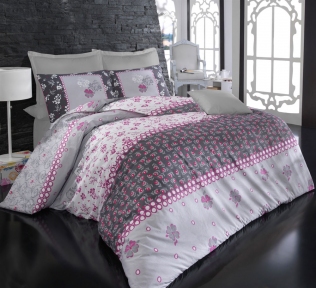 Комплект постельного белья Victoria евро розовый