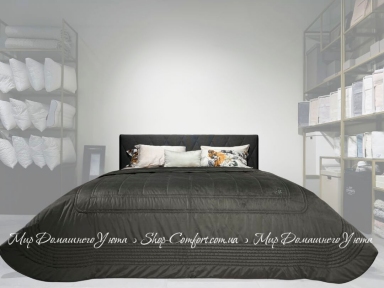 Бархатное покрывало Blumarine Blu Velvet 270х270 коричнево-серое