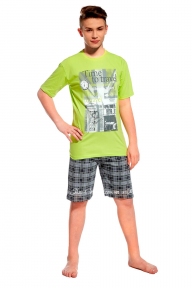 Пижама Cornette Fun&Young Boys 551 зелено-темно-серый