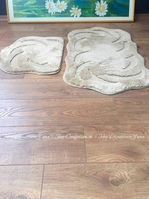 Набор ковриков в ванную комнату IzziHome Super Eva Bej 60x50 и 60x100 (2200000549020)