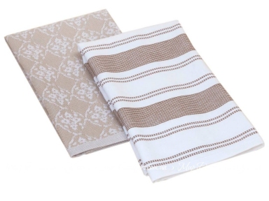 Набор кухонных полотенце Maisonette Viva бежевые 2 шт. (8699965136712)