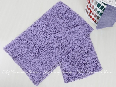 Набор ковриков для ванной комнаты Irya Drop lila 60х100+45х60