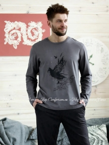 Мужская трикотажная пижама с длинным рукавом Key MNS 865 B22