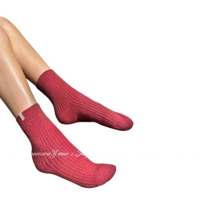 Носки женские теплые Shato 070 Angora Rib red