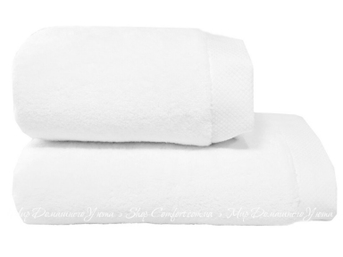 Хлопковое махровое полотенце Hobby Lubow Microcotton 70х140 белое (8698499331457)