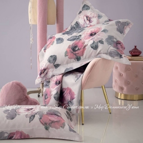 Постельное белье сатин люкс Blumarine Cloe powder pink евро-макси