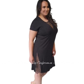 Женская сорочка с коротким рукавом из вискозы Shato 2226-1 black