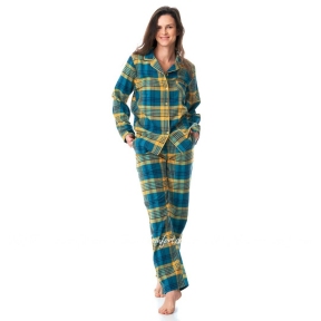 Теплая женская фланелевая пижама на пуговицах Key LNS 407 B23