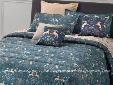 Постельное белье Trussardi Tapestries Dog blue евро-макси