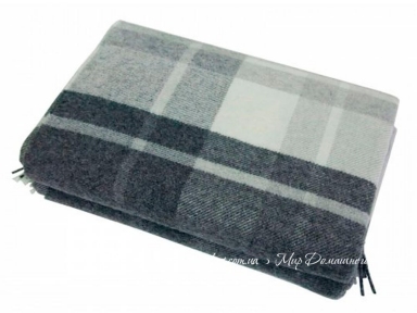 Шерстяной плед Vladi Тоскана 01 Tes 140x200 бело-серый